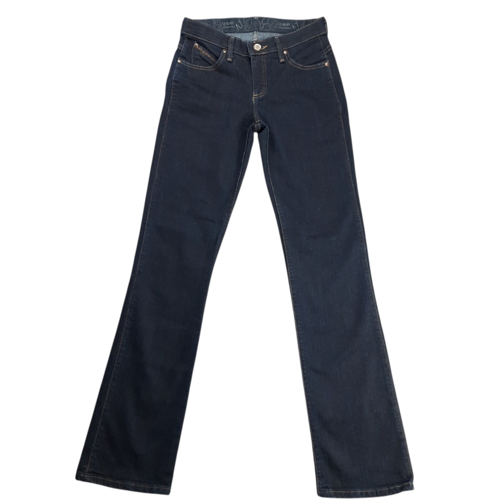 Wrangler Q-Baby Ultimate Riding Blue Jeans SZ 3/4 Tall